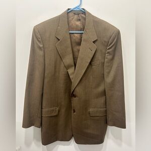 Canali Proposta Blazer Men’s 52R 100% Pure Wool Sport Coat Brown Made In Italy